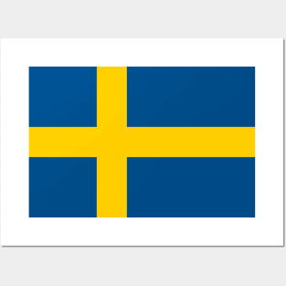 Swedish Flag in its Official Colors Posters and Art